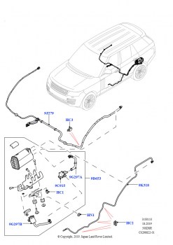 Топливные магистрали (Задний, 5,0 л OHC SGDI SC V8 бензин - AJ133, Трбования ULEV II, 5,0 л OHC SGDI SC V8 бензин - AJ133, Треб.IIго ур. -Контролл. мас.расх.)