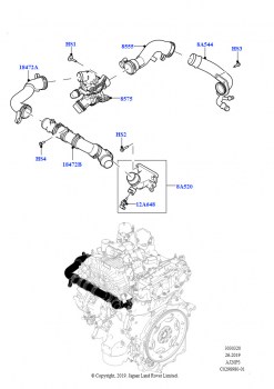 Термостат/корпус и сопут.эл-ты (1.5L AJ20P3 Petrol High, 8 Speed Automatic Trans 8G30, Изготовитель - Changsu (Китай))