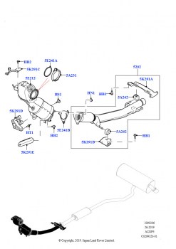 Передняя система выпуска (1.5L AJ20P3 Petrol High, 8 Speed Automatic Trans 8G30, Изготовитель - Changsu (Китай))