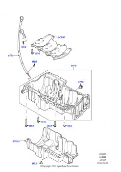 Масл. картер/указат. уровня масла (2.0L AJ20D4 Diesel Mid NFE, Страна изготовления — Бразилия)