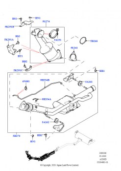 Передняя система выпуска (2.0L AJ20D4 Diesel Mid NFE, Стандарт токсичн.выхл.Proconve L6, Страна изготовления — Бразилия)