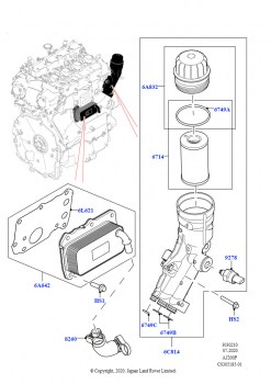 Масляный радиатор и фильтр (2.0L AJ20P4 Petrol E100 NFE, Страна изготовления — Бразилия)