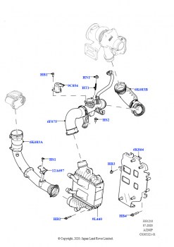 Пром.теплообм/воздуховоды и шланги (2.0L AJ20P4 Petrol E100 NFE, Страна изготовления — Бразилия)