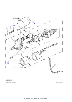 Мотор стартера Lucas (2.5L 200 Tdi)