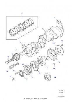 Коленчатый вал и подшипники (V8, EFI, бензин)