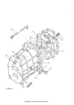 Картер КПП (V8 бензиновый, 5-ступ. мех. коробка передач, Механическая коробка передач)