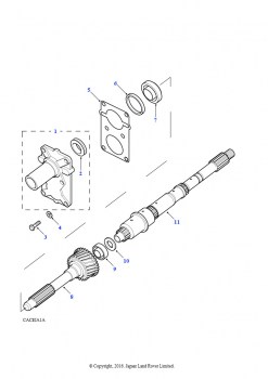 Вторичный вал (V8 бензиновый, 5-ступ. мех. коробка передач)