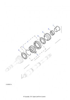 Шестерни вторичного вала 3-я/4-я (V8 бензиновый, 5-ступ. мех. коробка передач, Механическая коробка передач)