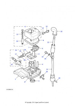 Механизм переключения передач и рычаг (V8 бензиновый, 5-ступ. мех. коробка передач, Механическая коробка передач)