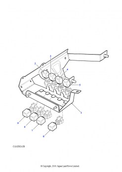 Блок реле - в пассажирской нише для ног (LHD, RHD)