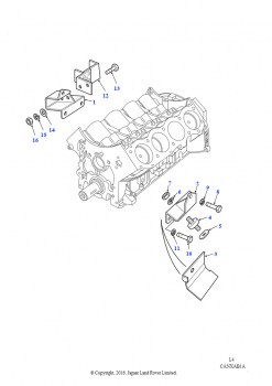 Опора двигателя (Бензин V8 L/R EFI, V8 сдвоенный карбюратор, L/R бензин)