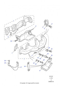 Выпускной коллектор (V8, EFI, бензин)