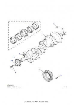 Коленчатый вал и подшипники (V8)