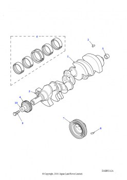 Коленчатый вал и подшипники (V8, EFI, бензин)