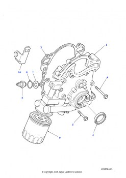 Передняя крышка (4,6 л V8 EFI L/R бензин, 4,0 л V8 EFI бензин)