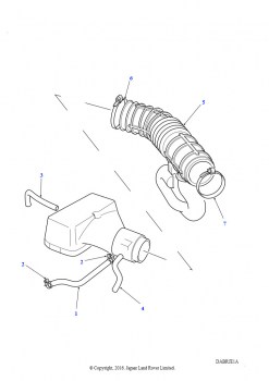 Шланги накопительной камеры (4,6 л бензин EFI 8 цил., 4,0 л V8 EFI бензин)