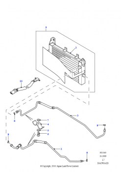 Масляный радиатор (С дизельными двигателями, 4-ступ. автомат. коробка передач, С дизельными двигателями, Автоматическая коробка передач)