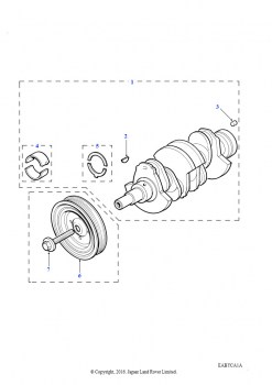Коленчатый вал и подшипники (2.0L I4 8V TCIE)