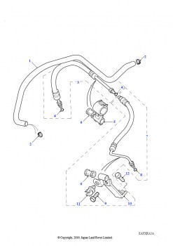 Шланги - подача и забор (2.0L I4 8V TCIE, RHD, С Кондиционированием Воздуха)