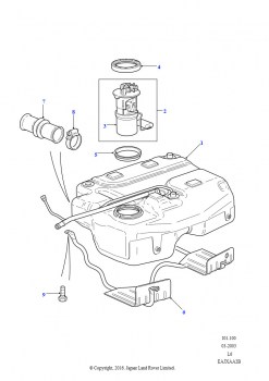 Датчик топливного бака и крепления (2.0L I4 8V TCIE)