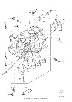 Блок цилиндров и заглушки (2.2L 16V TC I4 DSL 122PS PUMA)