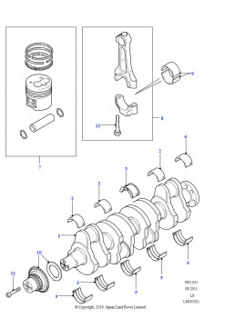 Коленчатый вал/поршни и подшипники (2.2L 16V TC I4 DSL 122PS PUMA)
