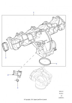 Впускной коллектор (2.2L 16V TC I4 DSL 122PS PUMA)