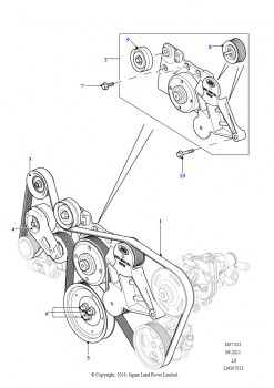 Шкивы и приводные ремни (2.2L 16V TC I4 DSL 122PS PUMA, Без сист.кондиционирования возд.)