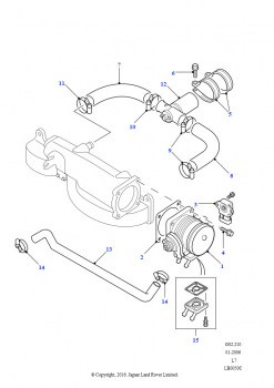 Корпус дроссельной заслонки (4,6 л бензин EFI 8 цил., 4,0 л V8 EFI бензин)