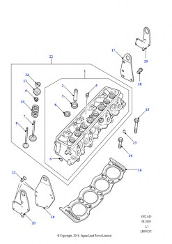 Головка цилиндров (V8, EFI, бензин, 4,6 л бензин EFI 8 цил.)