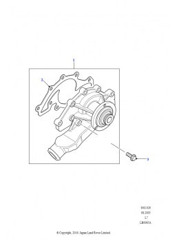 Насос для охлаждающей жидкости (4,6 л бензин EFI 8 цил., 4,0 л V8 EFI бензин)