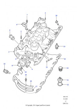 Впускной коллектор (4,0 л V8 EFI бензин, 4,6 л бензин EFI 8 цил.)