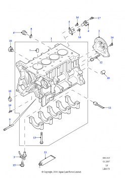 Блок цилиндров и заглушки (2.4L Duratorq-TDCi HPCR(140PS)-Puma)