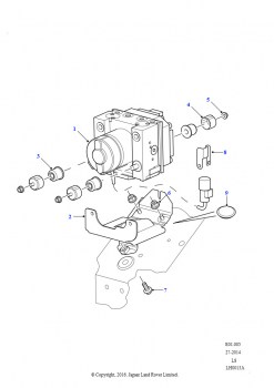 Модулятор системы ABS (АБС.торм.,действ.на все колес., Колесная база 110