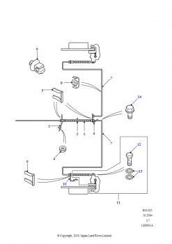Задние тормозные трубки - до (V) TA346793