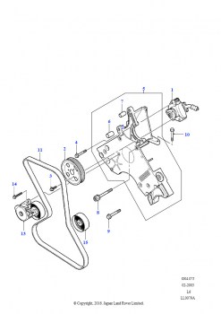 Насос усилителя рулевого управления (2,5 л KV6 бензин, Автоматическая коробка передач, С усилителем рулевого управления)