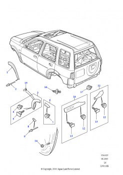 Молдинги кузова (5-дверный Station Wagon)