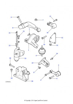 Опора двигателя (M47 2,0 л рядный 4-цил. 16-клап. дизель, Механическая коробка передач)