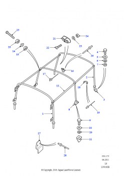 Опорные стойки складной крыши (МЯгкаЯ Крыша, Колесная база 110