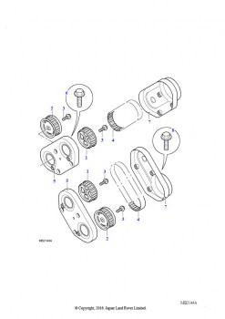 Ремень ГРМ, крышка ремня ГРМ - задний (2,5 л KV6 бензин, Автоматическая коробка передач)