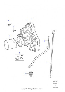 Масляный насос, масляный фильтр (2,5 л KV6 бензин, Автоматическая коробка передач)