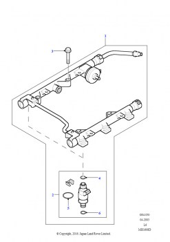 Топливные форсунки (2,5 л KV6 бензин, Автоматическая коробка передач)
