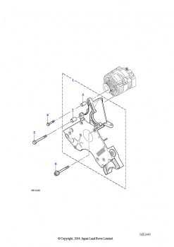 Кронштейны генератора переменного тока (2,5 л KV6 бензин, Автоматическая коробка передач)
