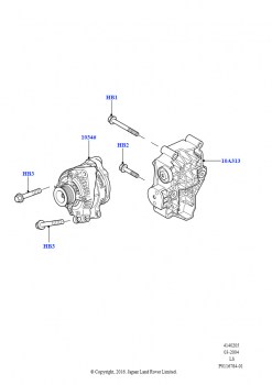 Генератор и опоры (AJ бензин 4.4 V8 EFI (220кВт))