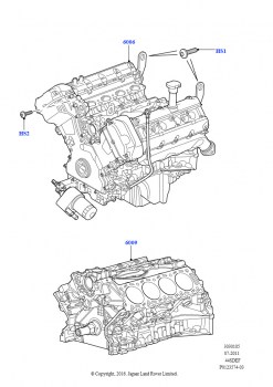 Сервисн.двиг.и неукомпл.блок цил. (AJ бензин 4.4 V8 EFI (220кВт))