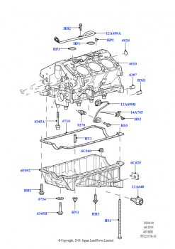 Блок цилиндров и заглушки (Cologne V6 4.0 EFI (SOHC))