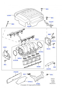 Впускной коллектор (AJ бензин 4.4 V8 EFI (220кВт))