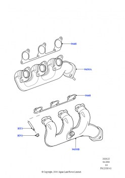 Выпускной коллектор (Cologne V6 4.0 EFI (SOHC))