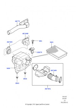 Воздушный фильтр (AJ бензин 4.4 V8 EFI (220кВт))