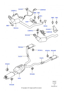 Система выпуска (AJ бензин 4.4 V8 EFI (220кВт))
